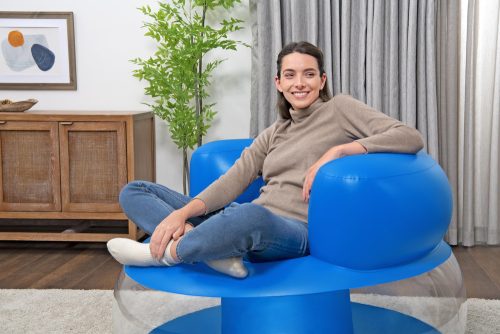 Felfújható kék szék 112 x 112 x 70 cm Bestway 75138