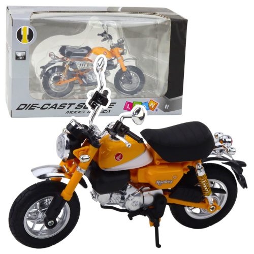 Motorkerékpár Retro Classic Metal Lights Sárga 1:12