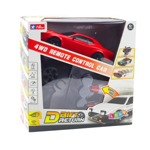 Autósport Drift Cserélhető Kerekek Távirányítós RC 4WD Red Sport