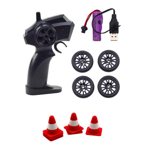 Drift Sportautó Cserélhető Kerekek Távirányítós RC 4WD Red