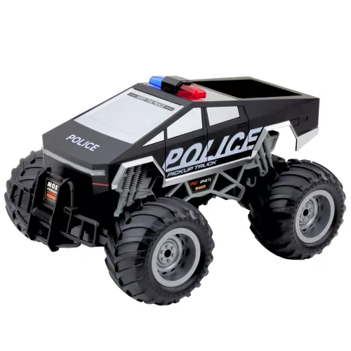 Off-Road RC rendőrautó távirányítós fekete 1:16