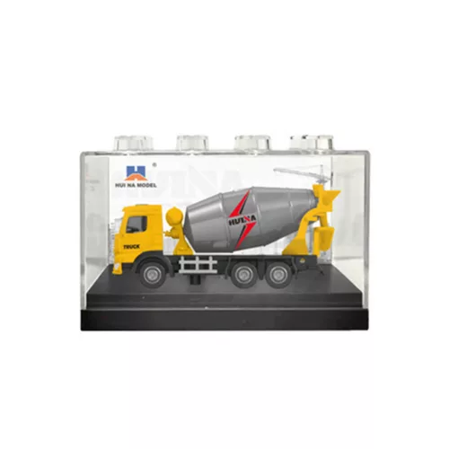 Betonkeverő fém gyűjthető modell Huina Yellow 1:80