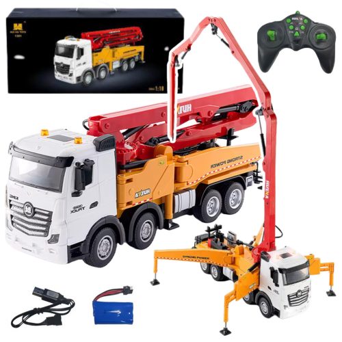 RC Huina betonkeverő teherautó távirányítós sárga 1:18