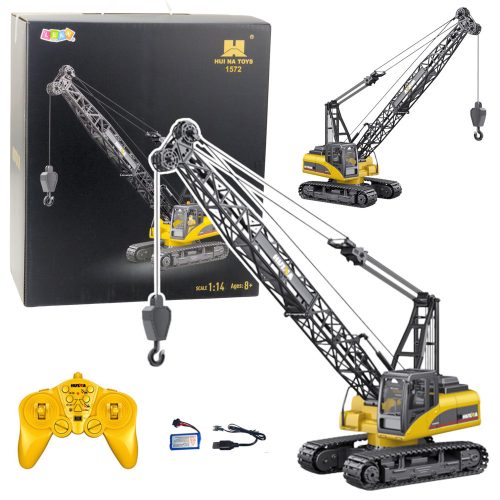 Lánctalpas daru távirányító RC Crane Lights Sound Huina 1:14