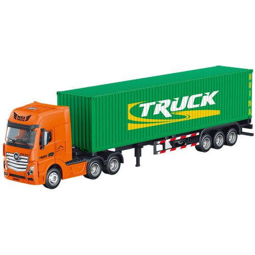 Teherautó Félpótkocsi Container Metal Huina Green 1:50