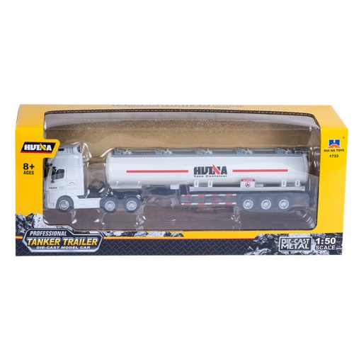 Tartálykocsi fém mozgatható részek fehér 1:50