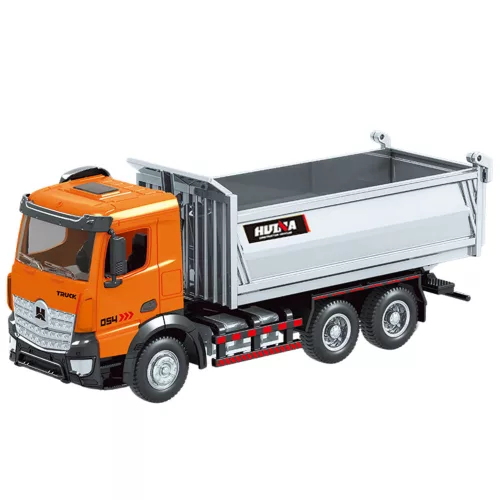 Teherautó Dömper Metal Huina Orange 1:50