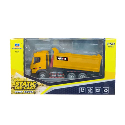 Fém Dömper Huina Sárga 1:50