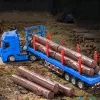 Teherautó Faszállítás Fém Huina 1:50 Piros