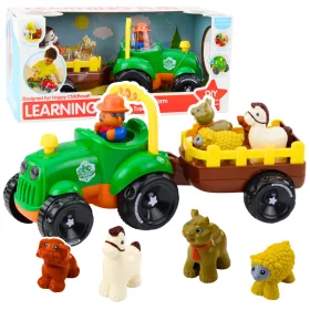   Motoros traktor interaktív állatok utánfutó hangok fények