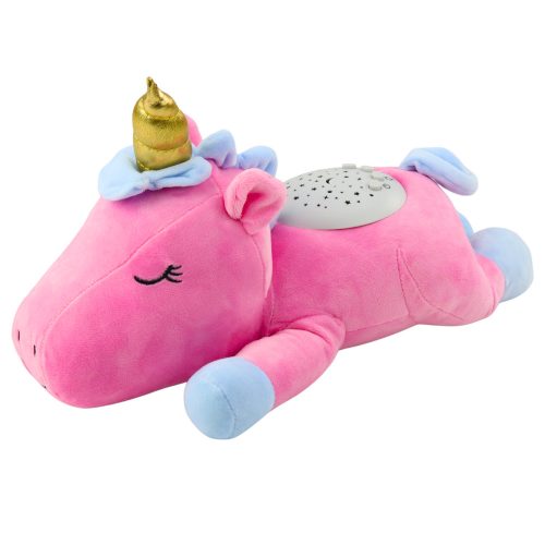 Plüss Unicorn Sleeping ennivaló projektor Hangzaj rózsaszín