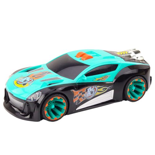 Rakéta versenyautó hátsó kerék meghajtású lámpák hangjai