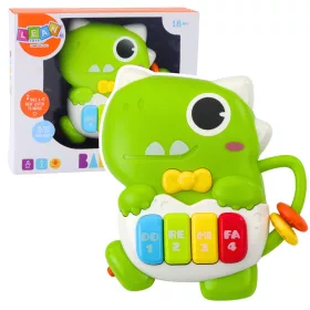   Mini zongora kisgyermekeknek dinoszaurusz zöld fények és hangok