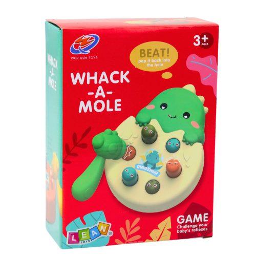 Mini Whack A Mole dinoszaurusz tojás ügyességi játék zöld