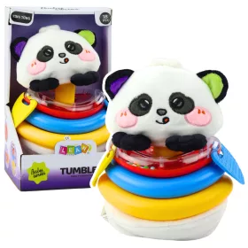   Érzékszervi játékpohár Panda piramis ringató fogak csörgő