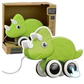 Dinoszaurusz húzófüzér játék squeaker Eco zöld