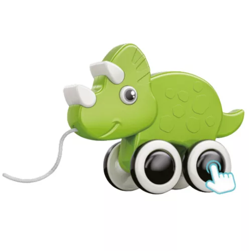 Dinoszaurusz húzófüzér játék squeaker Eco zöld