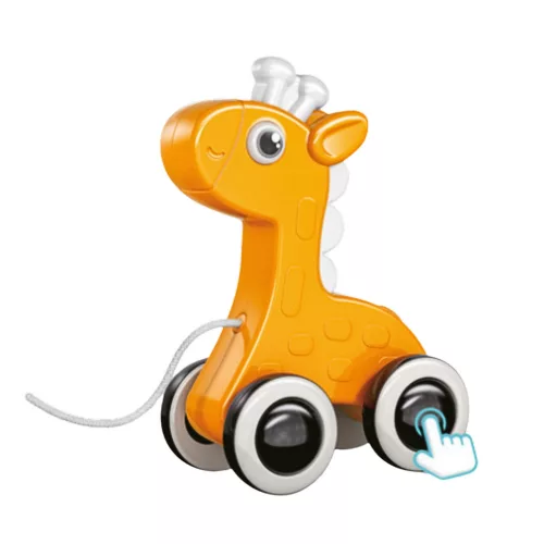 Zsiráf húzófüzér játék squeaker Eco sárga
