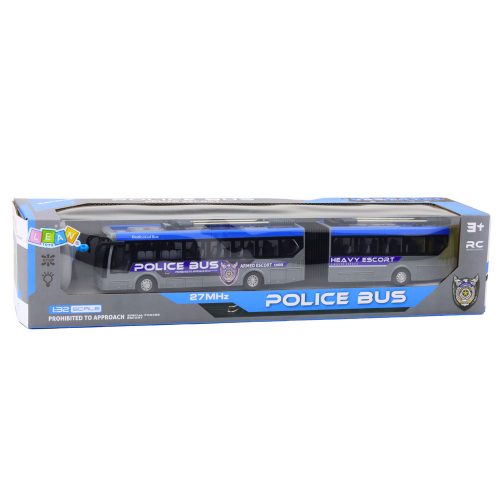 RC Police csuklós busz távirányítós lámpák szürke 1:32