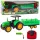 RC Green távirányítós mezőgazdasági traktor pótkocsival