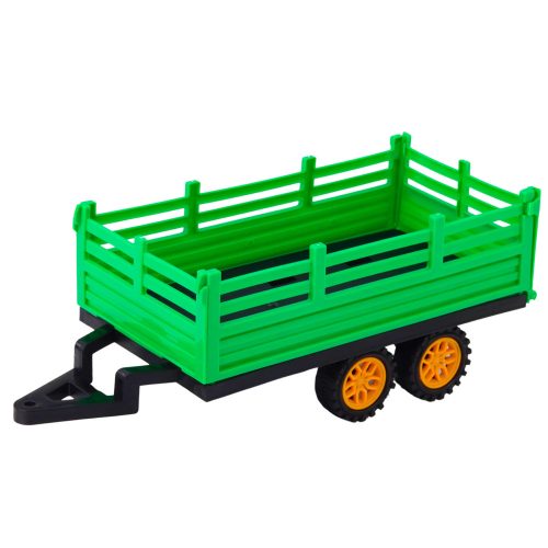 RC Green távirányítós mezőgazdasági traktor pótkocsival