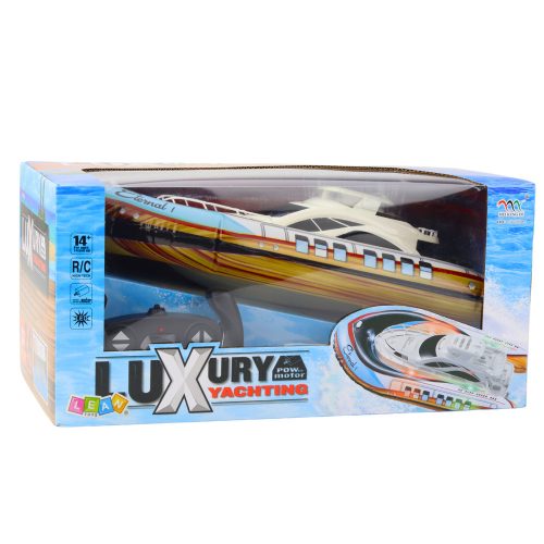 Luxus jachtcsónak felfújható távirányítós RC LED lámpák