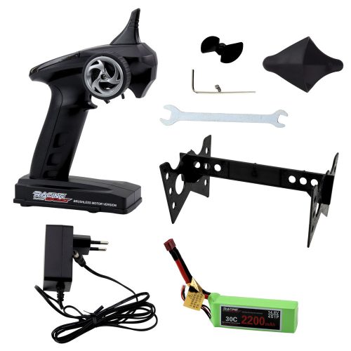 FT011 távirányítós RC kefe nélküli motorcsónak 55km/h