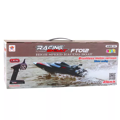 Boat Motorboat FT012 távirányítós RC fekete 50km/h 2.4G