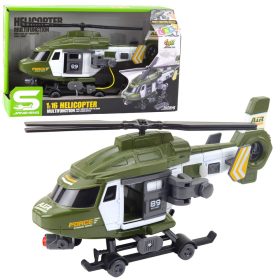 Katonai helikopter horog hordágy fényei khaki hangok 1:16