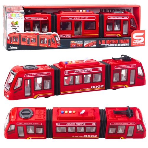 Városi Metró Villamos Nyíló Ajtók Fények Piros hangok 1:16