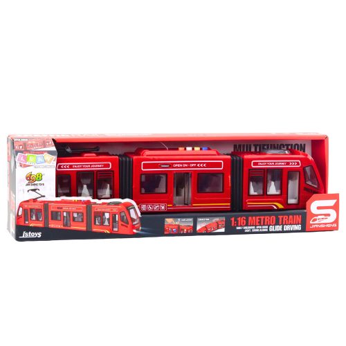 Városi Metró Villamos Nyíló Ajtók Fények Piros hangok 1:16