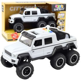   Off-road autó súrlódó meghajtó lámpák hangok Pearl White 6x6 1:16
