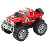 Hátsókerék-hajtású terepjáró nagy kerekekkel, piros 27cm