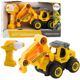   Távirányított csavarhúzó RC exkavátor sárga 2 az 1-ben