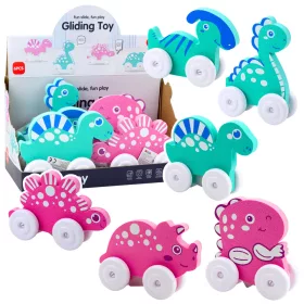 Dinosaur on Wheels EVA hab kisgyermekeknek Pink Blue Mix