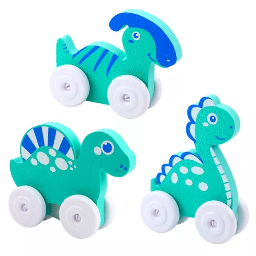 Dinosaur on Wheels EVA hab kisgyermekeknek Pink Blue Mix