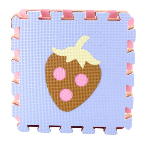 Puha Puzzle Oktatószőnyeg EVA Hab Gyümölcsök Édesség Pasztell 16 db.