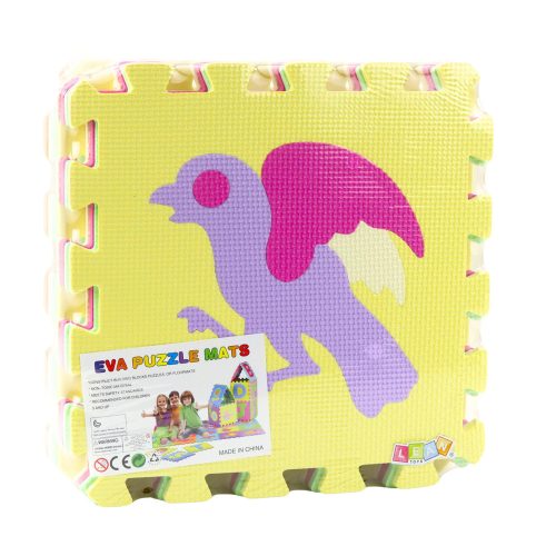 Puha Puzzle Oktatószőnyeg Állatok EVA hab Színes 9 db.