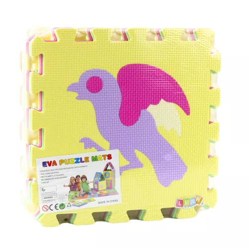 Puha Puzzle Oktatószőnyeg Állatok EVA hab Színes 9 db.