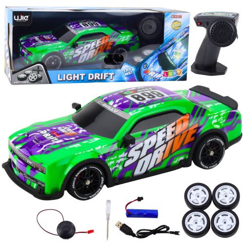 RC távirányító Sportautó Világító Drift Body Green
