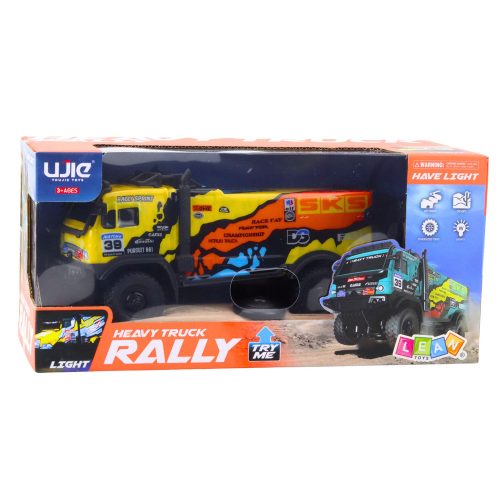 Távirányítós teherautó RC távirányító sárgán szól