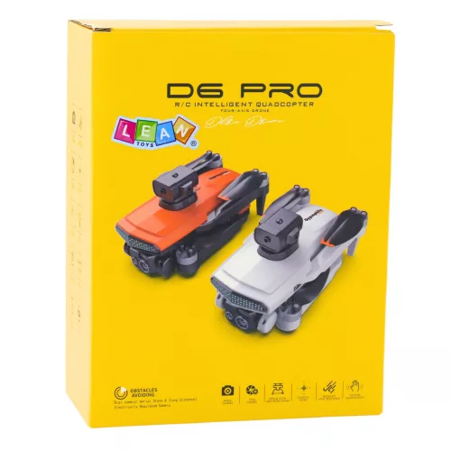 D6 PRO Drone Dual HD kamera LED narancssárga fényű