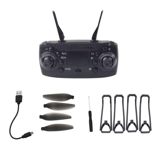 Drón Y329 HD kamera WIFI LED világítás App Fekete Szén