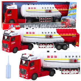 Tanker Truck Pumping Water Lights Sounds White and Red