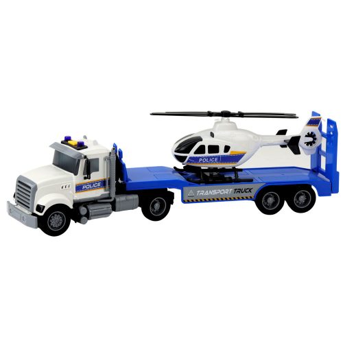 Rendőrségi szállító teherautó helikopter fények és hangok készlet