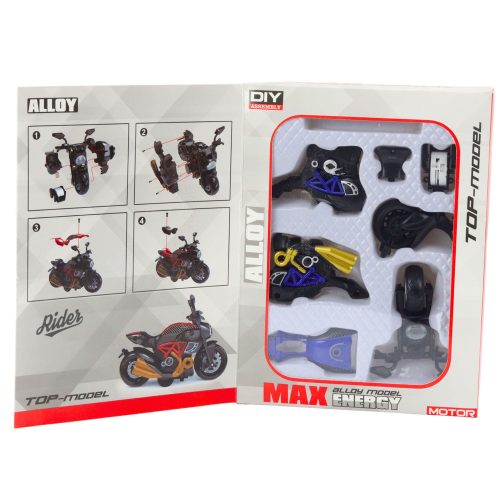 Motorkerékpár összeszereléshez Twisting Metal 1:14 DIY Blue