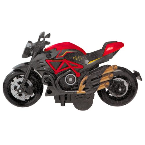 Motorkerékpár összeszerelhető csavar fém 1:14 DIY fekete és piros