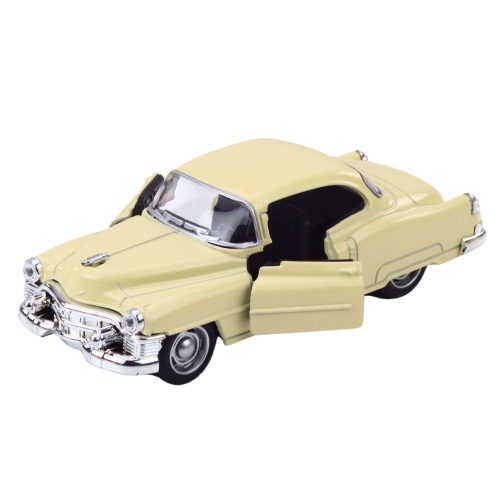 Klasszikus autó az 50-es évekből. Fém visszahúzható meghajtó. Ajtók nyitása. 1:32 Keverés.