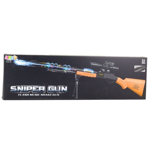 Játék mesterlövész puska AK-528 irányzék háromlábú lámpák hangjai