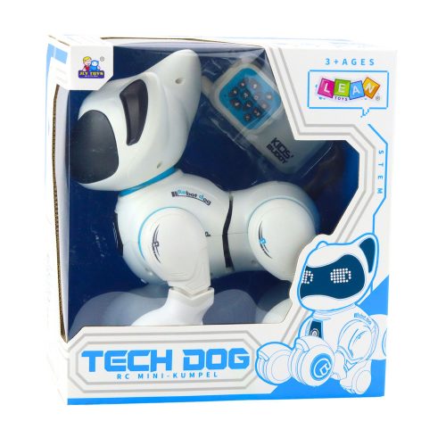 Interaktív Robot Dog Távirányító Fényhang Fehér Kék